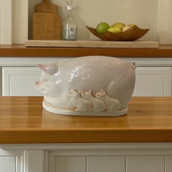 Otagiri Ceramic Pig Napkin Holder. Vintage 1980's - Picture 1 of 9